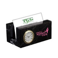 Business card Mini Clock - Black Zebra